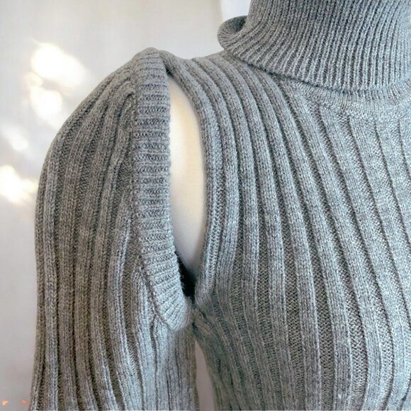 NWT Moon River Turtleneck Bolero Ribbed Sweater Dress - Picture 4 of 7